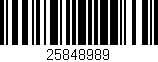 Código de barras (EAN, GTIN, SKU, ISBN): '25848989'