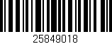 Código de barras (EAN, GTIN, SKU, ISBN): '25849018'