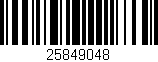 Código de barras (EAN, GTIN, SKU, ISBN): '25849048'