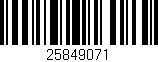 Código de barras (EAN, GTIN, SKU, ISBN): '25849071'