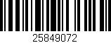 Código de barras (EAN, GTIN, SKU, ISBN): '25849072'