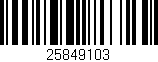 Código de barras (EAN, GTIN, SKU, ISBN): '25849103'