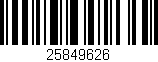 Código de barras (EAN, GTIN, SKU, ISBN): '25849626'