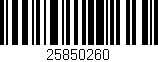 Código de barras (EAN, GTIN, SKU, ISBN): '25850260'