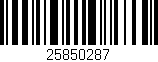 Código de barras (EAN, GTIN, SKU, ISBN): '25850287'