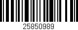 Código de barras (EAN, GTIN, SKU, ISBN): '25850989'