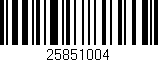 Código de barras (EAN, GTIN, SKU, ISBN): '25851004'