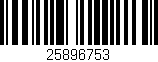 Código de barras (EAN, GTIN, SKU, ISBN): '25896753'