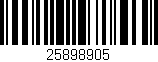 Código de barras (EAN, GTIN, SKU, ISBN): '25898905'
