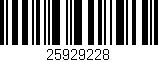Código de barras (EAN, GTIN, SKU, ISBN): '25929228'