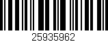 Código de barras (EAN, GTIN, SKU, ISBN): '25935962'