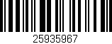 Código de barras (EAN, GTIN, SKU, ISBN): '25935967'