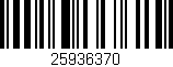 Código de barras (EAN, GTIN, SKU, ISBN): '25936370'