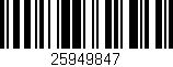 Código de barras (EAN, GTIN, SKU, ISBN): '25949847'