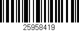 Código de barras (EAN, GTIN, SKU, ISBN): '25958419'