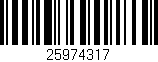 Código de barras (EAN, GTIN, SKU, ISBN): '25974317'