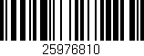 Código de barras (EAN, GTIN, SKU, ISBN): '25976810'