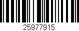 Código de barras (EAN, GTIN, SKU, ISBN): '25977915'
