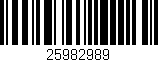 Código de barras (EAN, GTIN, SKU, ISBN): '25982989'