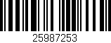 Código de barras (EAN, GTIN, SKU, ISBN): '25987253'