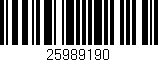 Código de barras (EAN, GTIN, SKU, ISBN): '25989190'