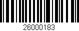 Código de barras (EAN, GTIN, SKU, ISBN): '26000183'