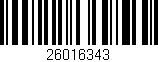 Código de barras (EAN, GTIN, SKU, ISBN): '26016343'