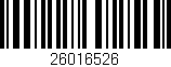 Código de barras (EAN, GTIN, SKU, ISBN): '26016526'