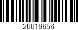 Código de barras (EAN, GTIN, SKU, ISBN): '26019656'