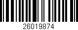 Código de barras (EAN, GTIN, SKU, ISBN): '26019874'