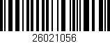 Código de barras (EAN, GTIN, SKU, ISBN): '26021056'