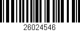 Código de barras (EAN, GTIN, SKU, ISBN): '26024546'