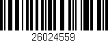 Código de barras (EAN, GTIN, SKU, ISBN): '26024559'