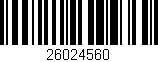 Código de barras (EAN, GTIN, SKU, ISBN): '26024560'