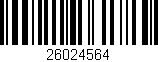 Código de barras (EAN, GTIN, SKU, ISBN): '26024564'