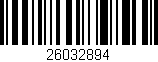 Código de barras (EAN, GTIN, SKU, ISBN): '26032894'