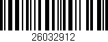 Código de barras (EAN, GTIN, SKU, ISBN): '26032912'