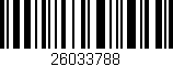 Código de barras (EAN, GTIN, SKU, ISBN): '26033788'
