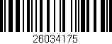 Código de barras (EAN, GTIN, SKU, ISBN): '26034175'