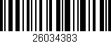 Código de barras (EAN, GTIN, SKU, ISBN): '26034383'