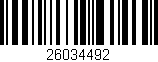 Código de barras (EAN, GTIN, SKU, ISBN): '26034492'