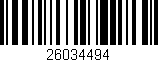 Código de barras (EAN, GTIN, SKU, ISBN): '26034494'