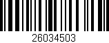 Código de barras (EAN, GTIN, SKU, ISBN): '26034503'