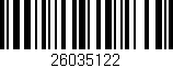 Código de barras (EAN, GTIN, SKU, ISBN): '26035122'