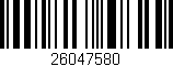 Código de barras (EAN, GTIN, SKU, ISBN): '26047580'