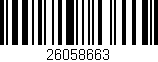Código de barras (EAN, GTIN, SKU, ISBN): '26058663'
