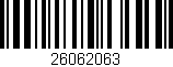 Código de barras (EAN, GTIN, SKU, ISBN): '26062063'