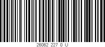 Código de barras (EAN, GTIN, SKU, ISBN): '26062_227_0_U'