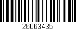 Código de barras (EAN, GTIN, SKU, ISBN): '26063435'