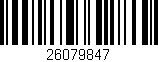 Código de barras (EAN, GTIN, SKU, ISBN): '26079847'